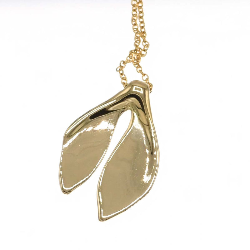 仕上げ済 TIFFANY&Co. ティファニー ネックレス リーフフィン ゴールド 750 約3.9g アクセサリー H18896