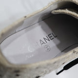 CHANEL シャネル スニーカー ツイード G32357 37C 約24cm ホワイト ブラック 26k1035-3