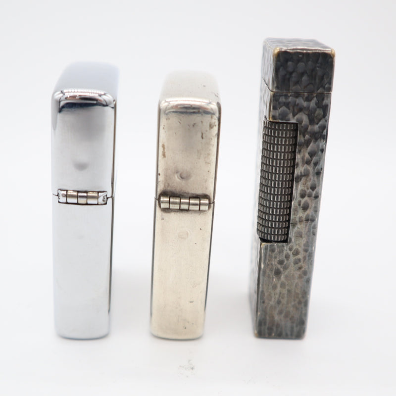 dunhill ダンヒル ガスライター  ローラー式 1点 Zippo ジッポ 2点 オイルライター スターリングシルバー Hard Rock まとめ 着火未確認 H4987