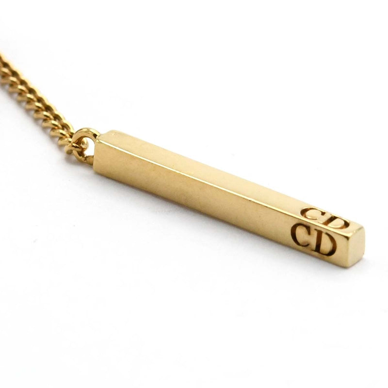 Christian Dior ディオール トライバルピアス レジンパール CDロゴ チェーン ピンク GP 7.3g 箱 袋あり yo646