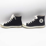 CHANEL シャネル ハイカットスニーカー 37 約23.5cm キャンバス ココマーク 靴 レディース H19647