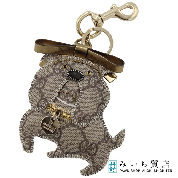 GUCCI グッチ グッチョリシリーズ GG レア キーリング ブルドック アニマル キーチャーム H15891-1