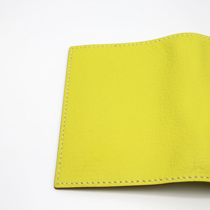 未使用品 HERMES エルメス エブリン カードケース シェーブル LIME 2011年製造 □O刻 箱 Hロゴ ライムカラー H9797