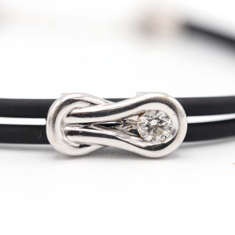 FOREVERMARK フォーエバーマーク ブレスレット エンコルディア ダイヤモンド D 0.16ct ホワイトゴールド K18WG 925 約5.3g アクセサリー H15415