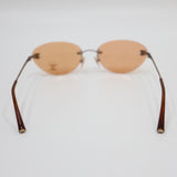 CHANEL シャネル サングラス 4003 c116/74 57□19 ココマーク リムレス 度なし 眼鏡 メガネ オレンジ系 ケース・箱 H25199