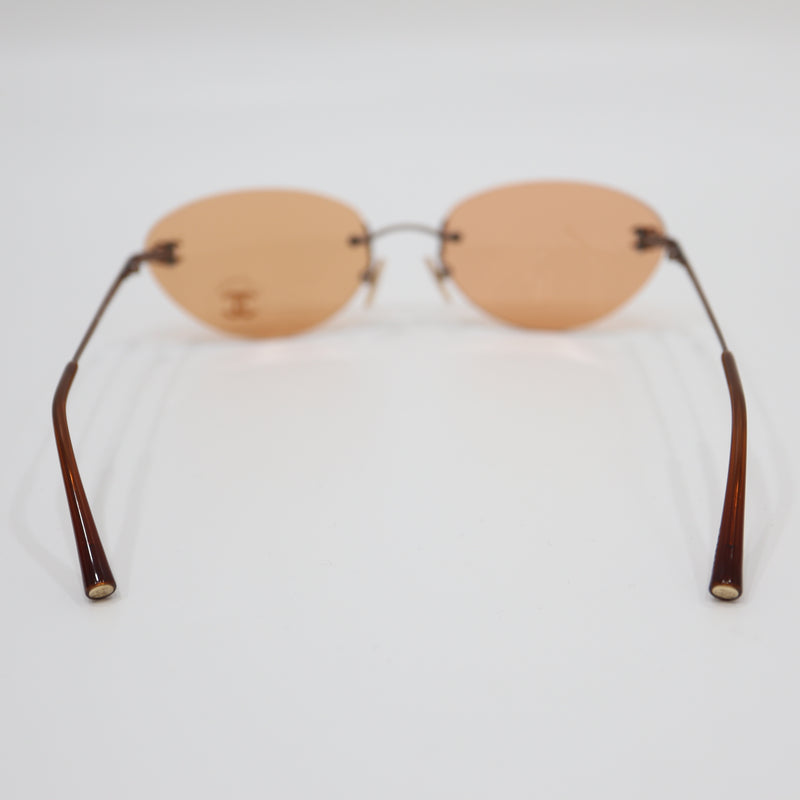 CHANEL シャネル サングラス 4003 c116/74 57□19 ココマーク リムレス
