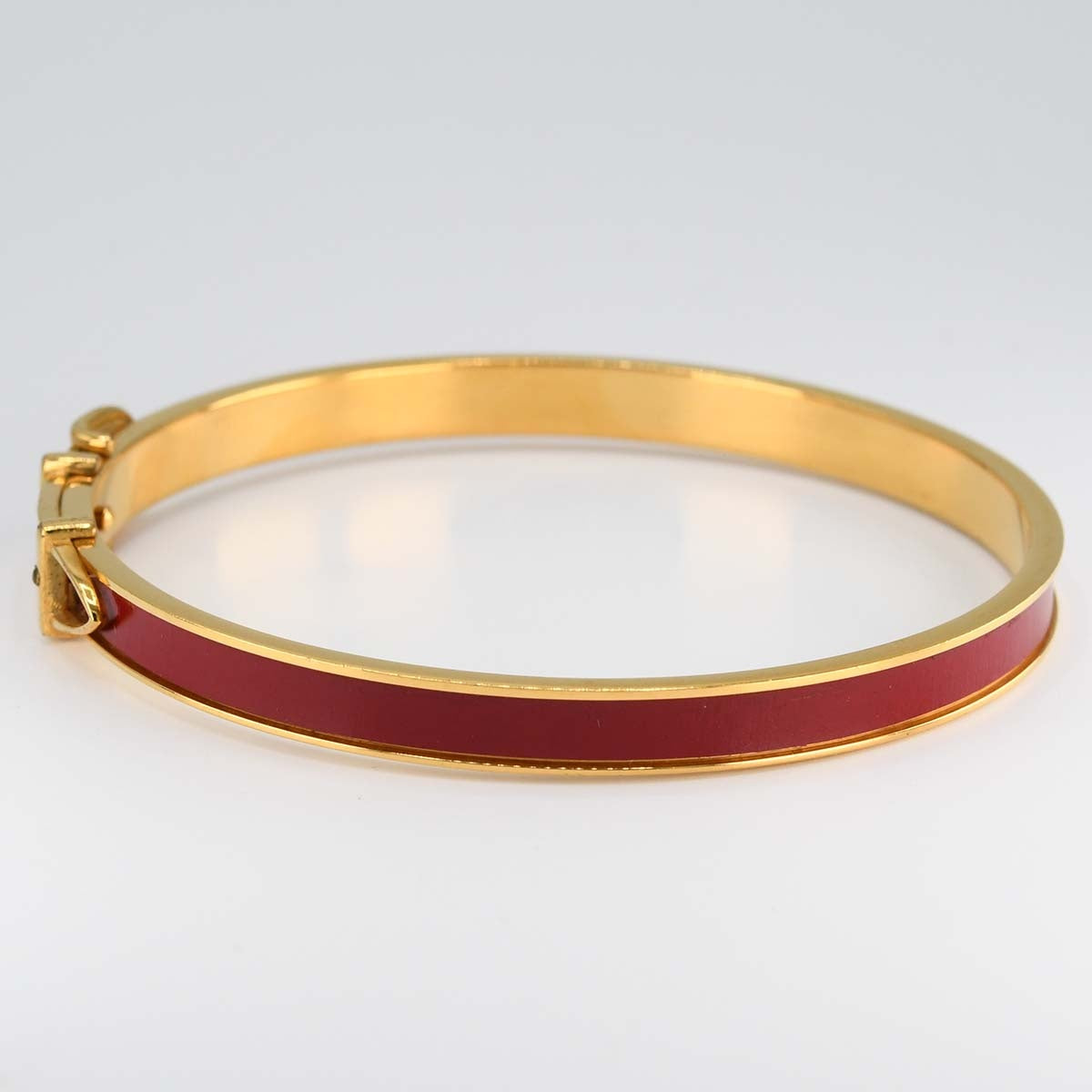 HERMES エルメス バングル ジャンピング レッド系 約24.2g ゴールド