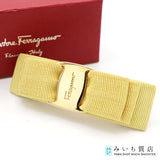 Salvatore Ferragamo フェラガモ バレッタ イエロー系 レディース ヘアアクセサリー 箱有 H20476-3