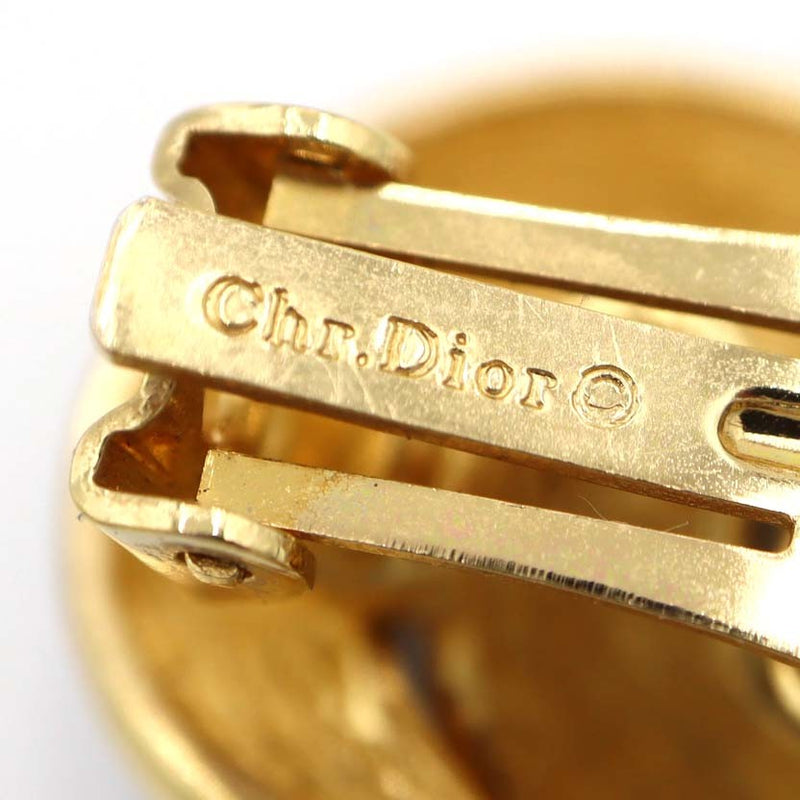 Christian Dior ディオール イヤリング ラインストーン 黒石 レディース アクセサリー H1746