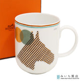HERMES エルメス マグ ソー・エルメス シュヴァルマグカップ コップ 食器 ホワイト系 箱付き 26k493-6