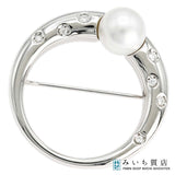 仕上げ済 MIKIMOTO ミキモト ブローチ K18 10g パール ダイヤモンド ジュエリー H9423