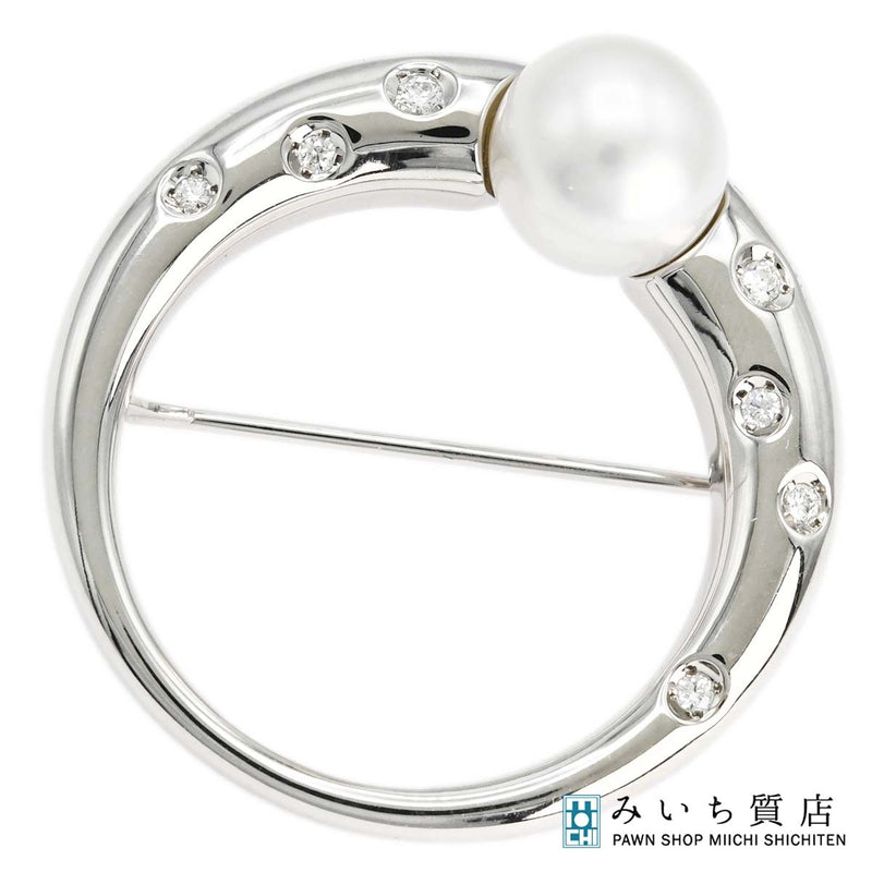 仕上げ済 MIKIMOTO ミキモト ブローチ K18 10g パール ダイヤモンド ジュエリー H9423