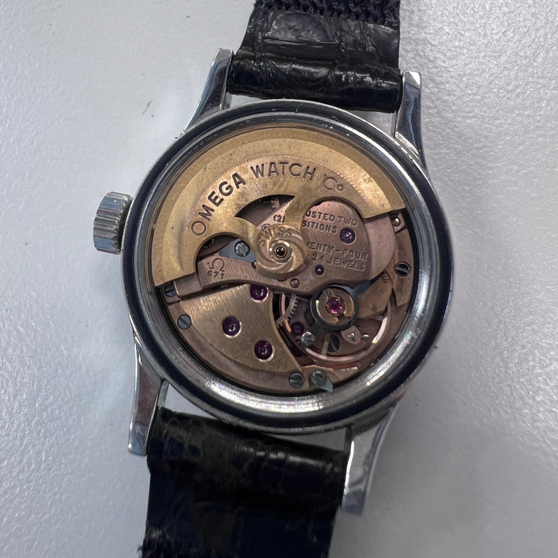 稼働 腕時計 OMEGA オメガ Geneve ジュネーブ cal.671 565.018 自動巻き シルバー色文字盤 ベルト社外 H20561