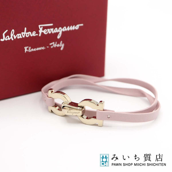 Salvatore Ferragamo フェラガモ ブレスレット ピンク 約9.3g アクセサリー 箱有 H12267