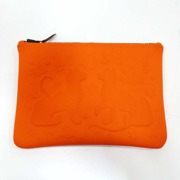 HERMES エルメス ネオバン レオパード トゥルースフラットPM ポリアミド エラスタン オレンジ色 箱あり M4038