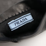 PRADA プラダ レザーグローブ ビジュー ストーン 7 1/2 手袋 ブラック 服飾小物 レディース J566