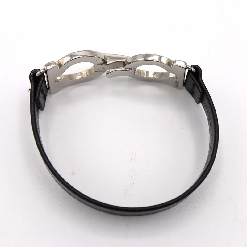 Salvatore Ferragamo フェラガモ ガンチーニ ブレスレット レザー バングル ブラック アクセサリー H20855