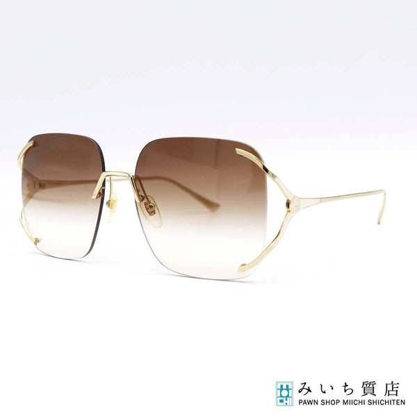 GUCCI グッチ サングラス GG0646S スクエア メタル グラデーション インターロッキングGロゴ ブラウン系 度なし 箱有 ok1161