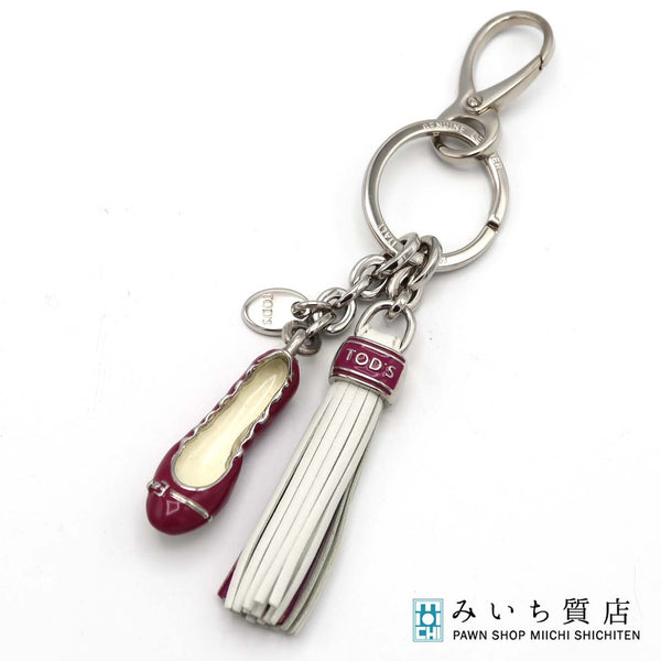 TOD'S トッズ キーホルダー バレーシューズ キーチャーム パープル系 アクセサリー M1116