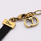 Christian Dior クリスチャンディオール ハート チョーカー ネックレス ブラック×ゴールドカラー アクセサリー レディース H9347