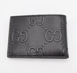 GUCCI グッチ GG エンボス 札入れ カードケース 625559 レザー ブラック 箱有 25k680-1