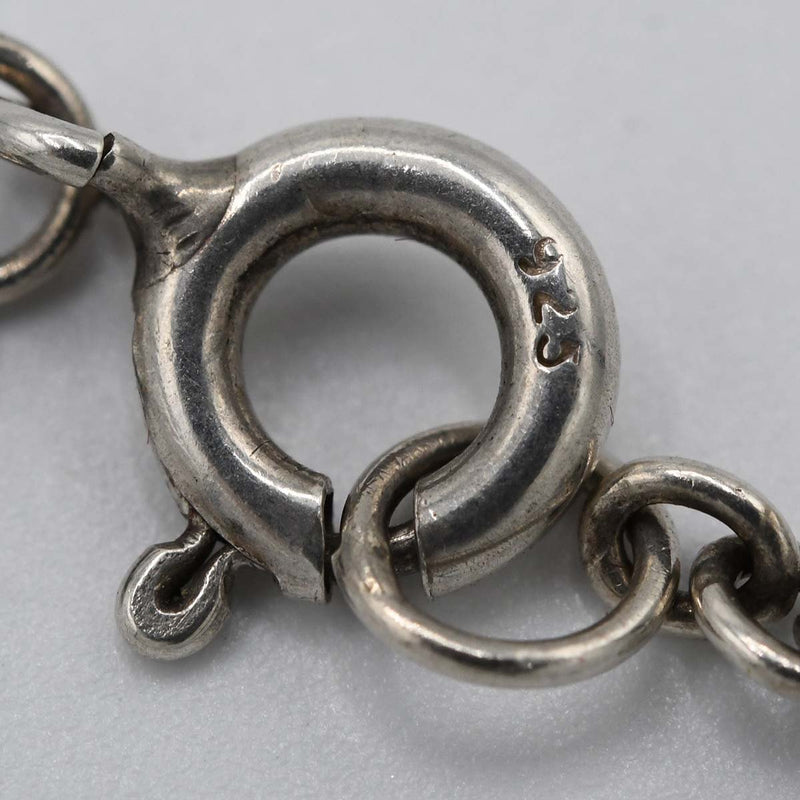 GEORG JENSEN ジョージジェンセン ネックレス バースペンダント サファイア 9月シルバー 925 約14.8g ペンダントトップ アクセサリー 箱有 ok1343
