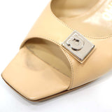 Salvatore Ferragamo フェラガモ ガンチーニ金具 ミュール サンダル ベージュ系 サイズ7 1/2 靴 24.5cm 箱有 H12688-2