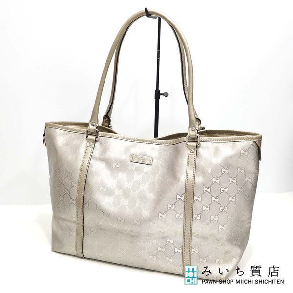 GUCCI グッチ トートバッグ 197953 GG シルバー ハンドバッグ レディース M3818