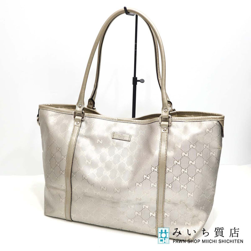 GUCCI グッチ トートバッグ 197953 GG シルバー ハンドバッグ レディース M3818