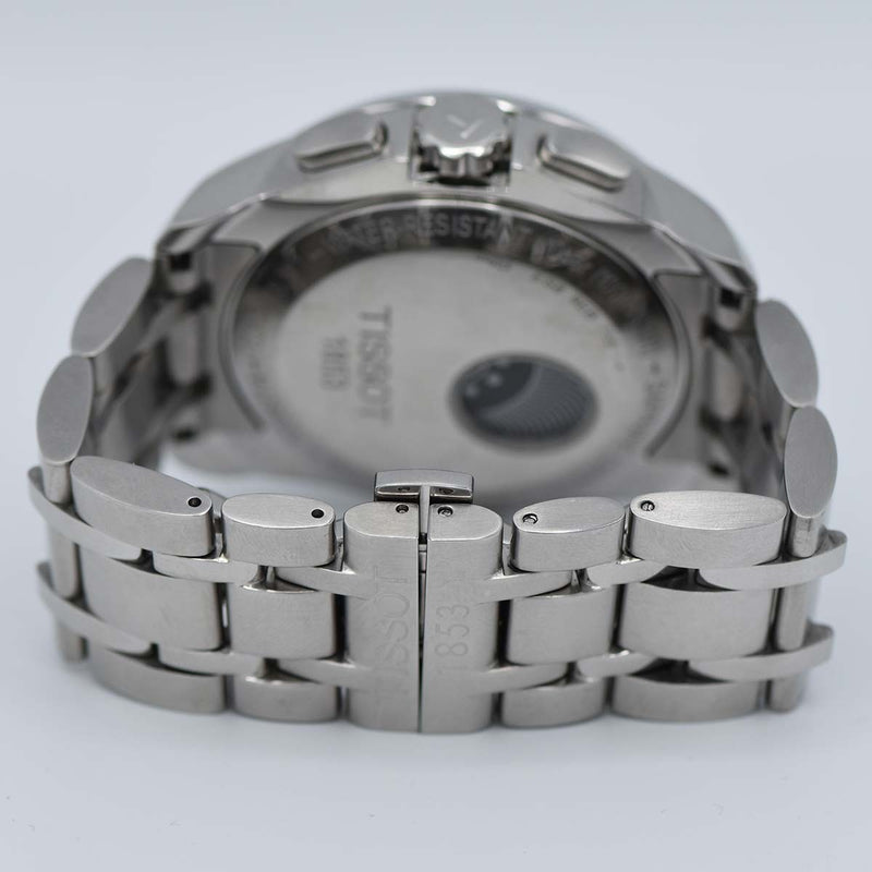 腕時計 稼働 TISSOT ティソ T035627 クチュリエ クロノグラフ 自動巻き 白色文字盤 21k199-1