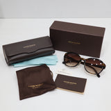 OLIVER PEOPLES オリバーピープルズ サングラス Evie COCO2 56□18 145 度なし メガネ グラデ ブラウン系 箱・ケース・袋 J229