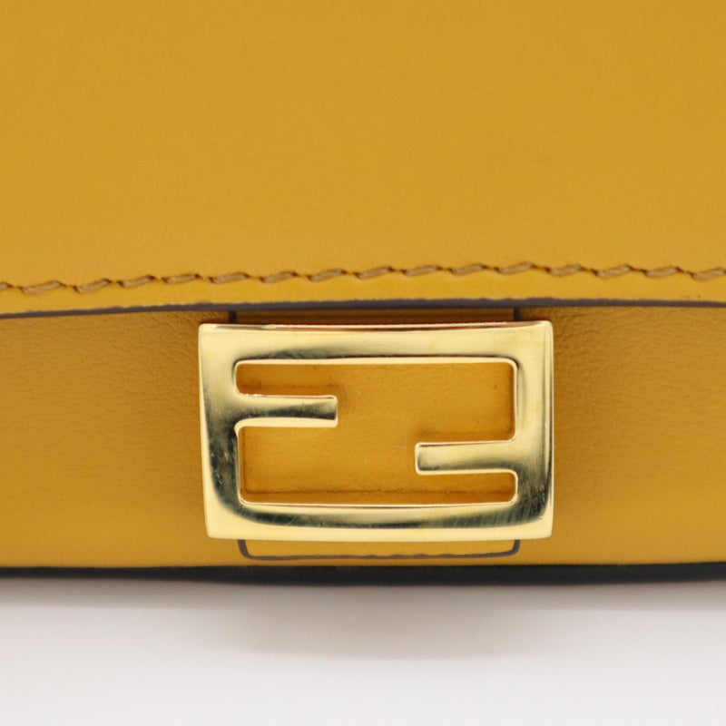 FENDI フェンディ ナノ バゲット チェーンショルダーポーチ ミニバッグ イエローカラー H9344