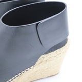 未使用品 CELINE セリーヌ エスパドリーユ ウェッジソール サンダル ブラック レザー サイズ37 24㎝ H18959