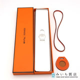 未使用 HERMES エルメス Apple AirTag エアタグ Z刻印 レザーストラップ オレンジ 箱有 H21081