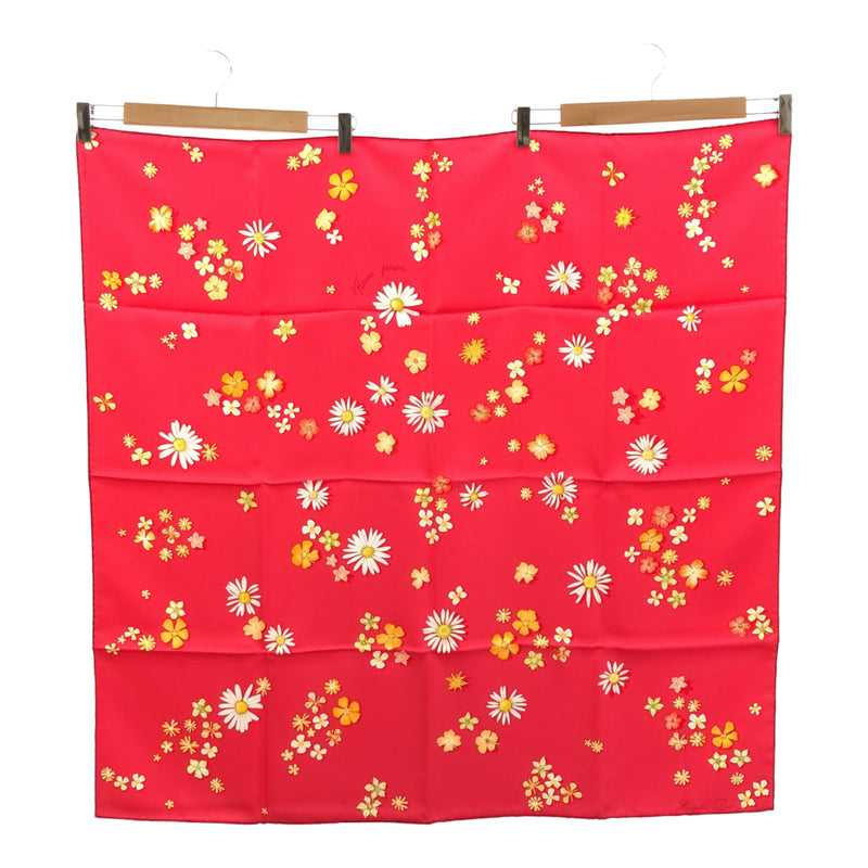 HERMES エルメス カレ90 FLOWER POWER  フラワーパワー シルク スカーフ 花柄 ピンク H14449