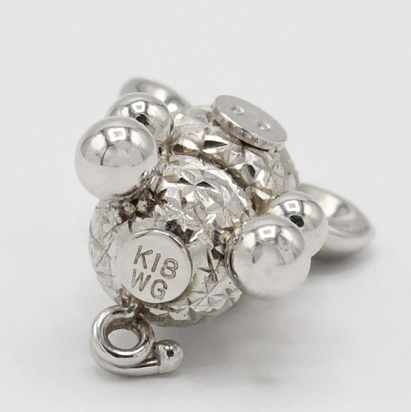 ブタ チャームトップ K18WG ホワイトゴールド 約1.6g アニマルチャーム アクセサリー