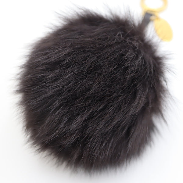 FENDI フェンディ チャーム ポンポンチャーム ファー ブラック バッグチャーム アクセサリー H17784