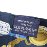 HERMES エルメス ツイリー Brides de Gala par ブリッド ドゥ ガラ シルク100% ネイビー 服飾小物 H24220