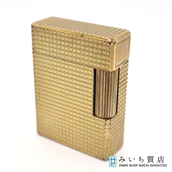 S.T. Dupont デュポン LINE1S ライン1S ショート ガスライター ゴールドカラー ローラー式 着火未確認 H6813