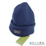 タグ付未使用 GUCCI グッチ 772562 4G200 ニットキャップ ニット帽 ビーニー Lサイズ ネイビー H22379