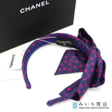未使用 CHANEL シャネル カチューシャ AA9409 ピンク ネイビー ヘアアクセサリー レディース 25k289-2
