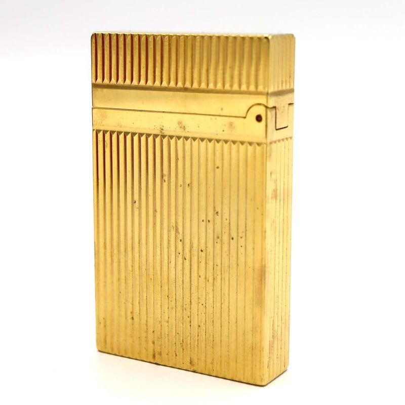 S.T.Dupont デュポン LINE2 ライン2 ヘアライン ガスライター ゴールドカラー 喫煙具 着火未確認 箱有 eco1729