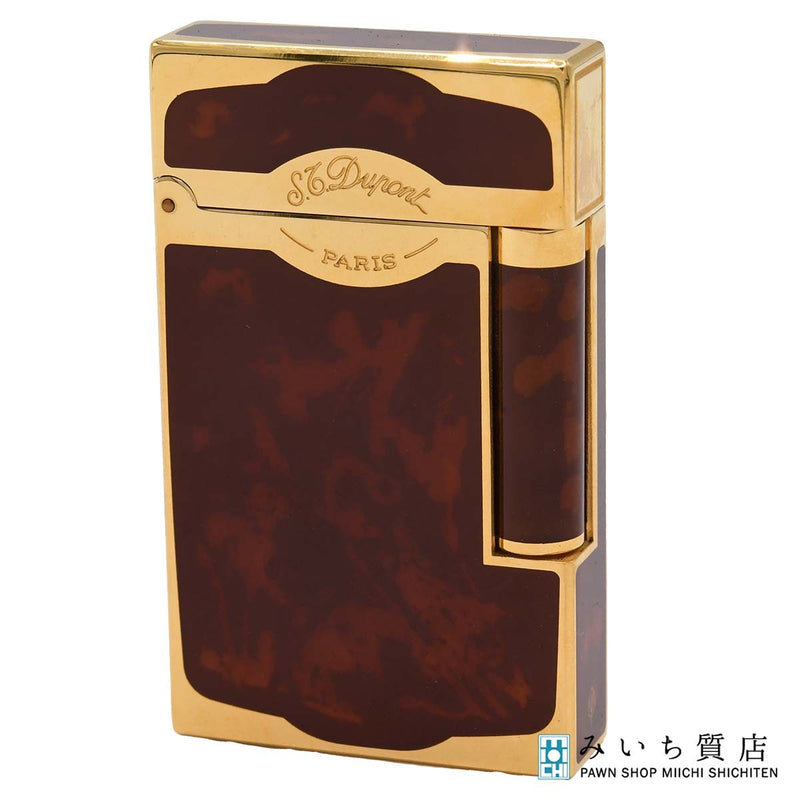 S.T.Dupont デュポン ガスライター モンパルナス マデューロ ライン2 マーブル 喫煙具 着火確認済 25k518-2