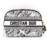 Christian Dior ディオール ポーチ ブラック×ホワイト 化粧ポーチ 小物 箱有 H19576
