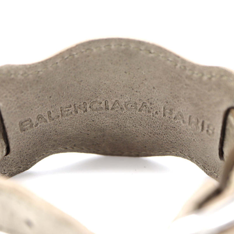 BALENCIAGA バレンシアガ ブレスレット ジャイアント レザー グレー系 バングル アクセサリー  箱 袋 H4964