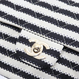 CHANEL シャネル ココセーラー マトラッセ 19番台 ボーダー ショルダーバッグ Wフラップ パールストラップ・袋有 H15814
