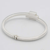 GUCCI グッチ バングル ブレスレット スクエアプレート 925 シルバー 約41.2g アクセサリー M3942