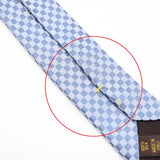 LOUIS VUITTON ルイヴィトン LV M70185 ネクタイ クラヴァット マイクロダミエ ブルー系 シルク100 206-1