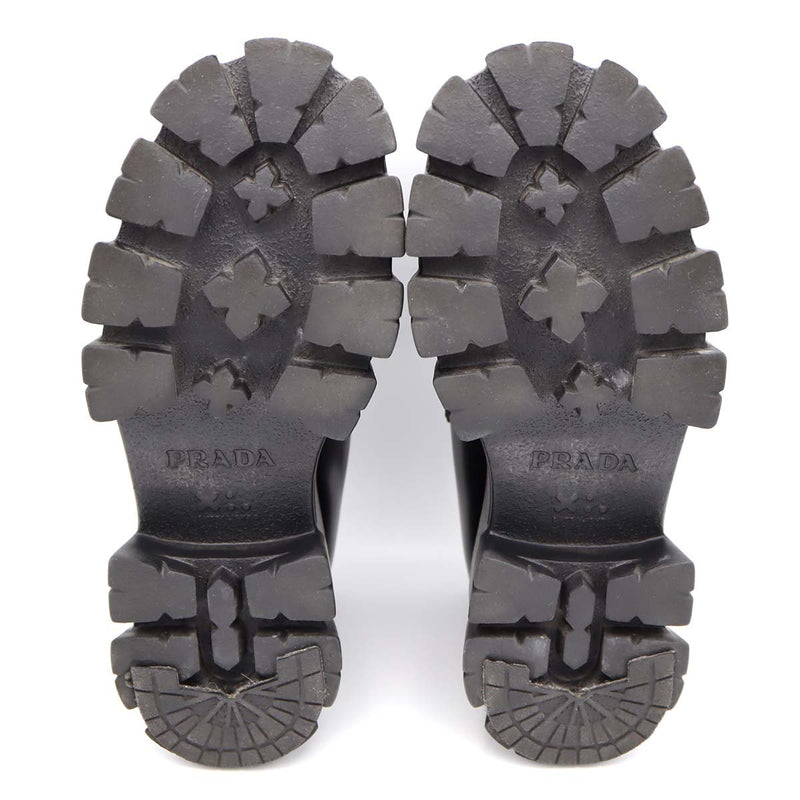 PRADA プラダ モノリス ブラッシュドレザー ローファー 1D649M 36 23cm 靴 ブラック NERO レディース 箱有 25k402-4