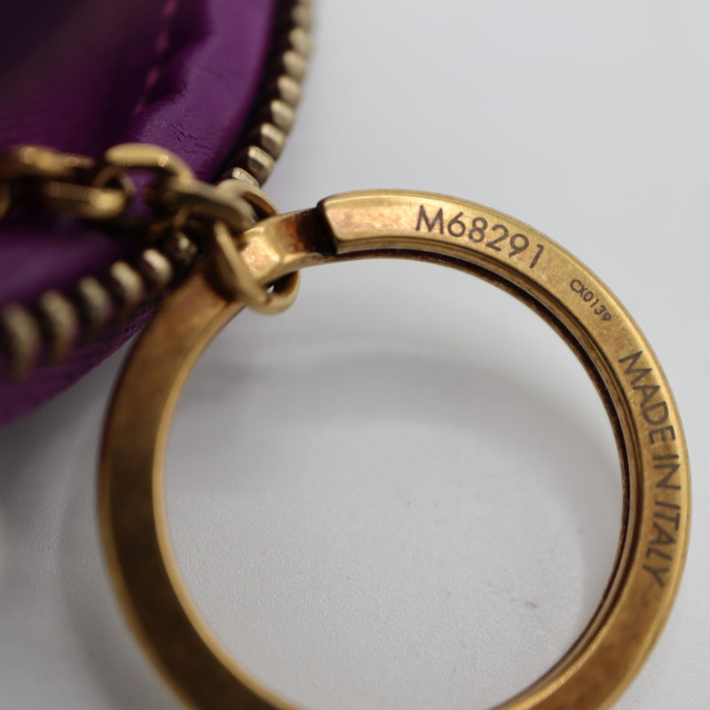 LOUIS VUITTON LV ルイヴィトン コインパース M68291 モノグラム デニム ラウンド ポーチ キーチェーン付 M4455